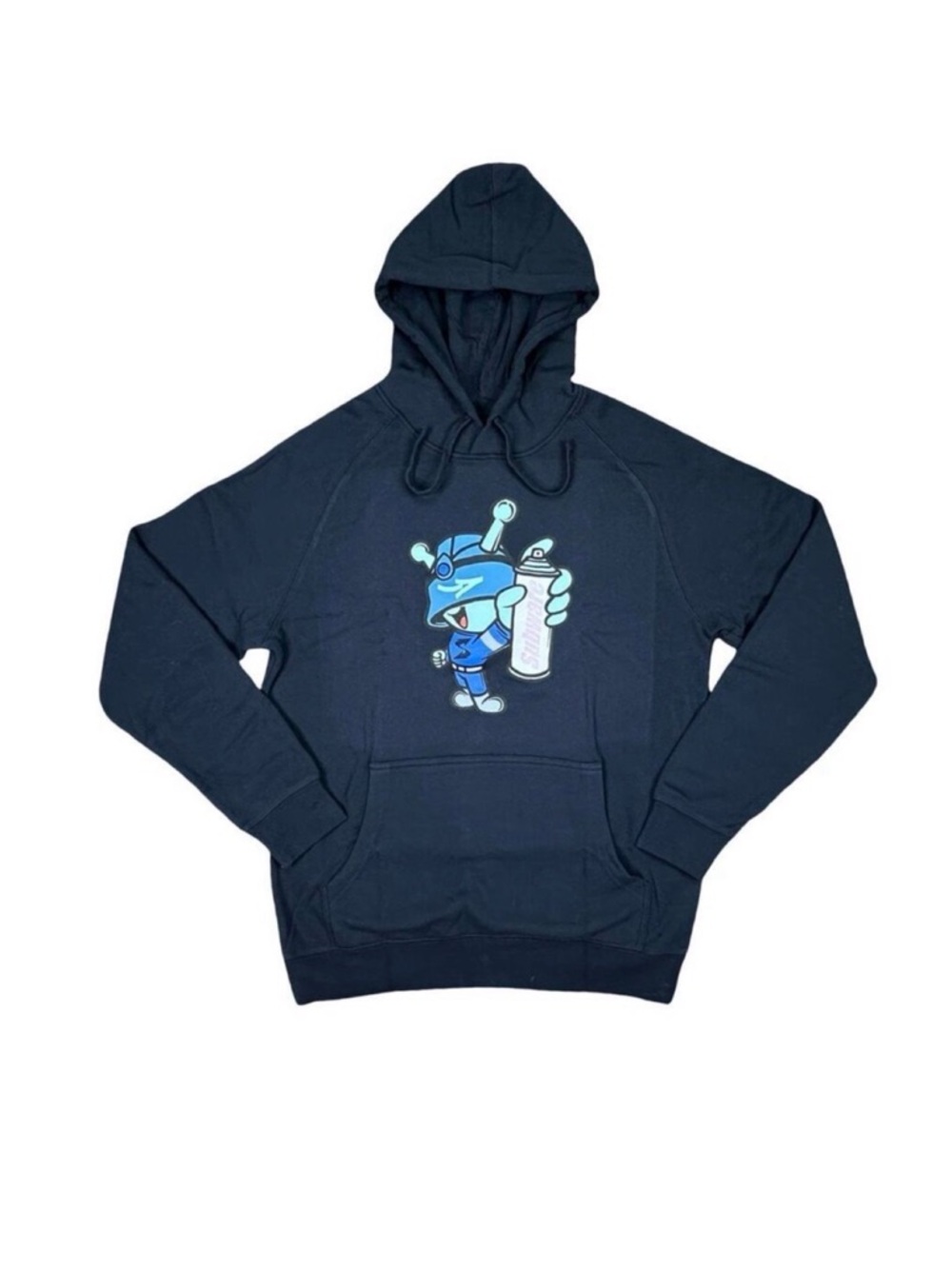 Subware Graffiti Spray Drawstring Hoodie Pullover - Size Medium